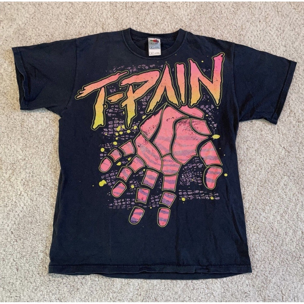Vintage y2k T-Pain music band graphic hip hop t shirt - mens small